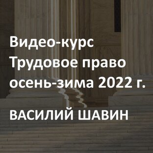 Трудовое право. Видео-лекции