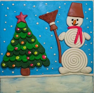 Поделки для Нового года из пластилина! Видео.