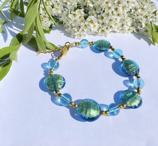 Браслет аквамарин