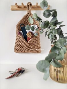 Подвесные корзины из джута 