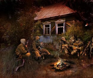 Кордон - байки у костра