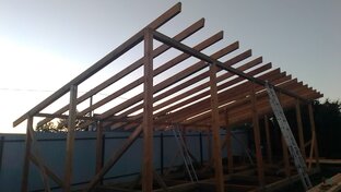 Хозпостройка. Душевая+сарай+курятник