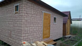 Сарай из арболита