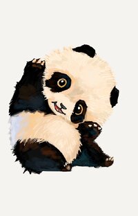 Я рисовала пандачку ооо какая сила а правда а??!!!!