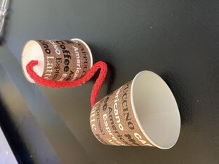 Переговорное устройство из стаканчиков