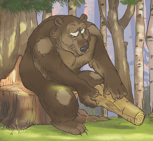 Сказка! Медведь "Скрипи нога"