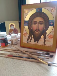Написание иконы Спас Нерукотворный