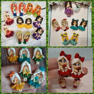 Куколки для бантиков,заколочек магнитов и брошек