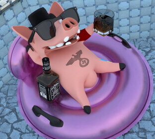 Свинка в обмороке