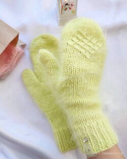 Варежки спицами