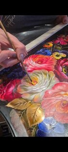 Роспись подносов (видео)