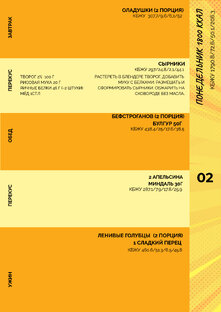 План питания 2я неделя