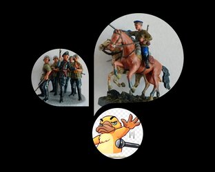 Маленькие композиции из нескольких миниатюр.