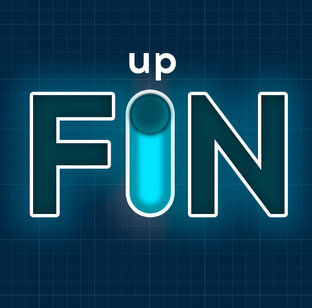 Fin up. Неизвестная компания. Голубая лагуна с акулами коктейль. Что такое upfiler. Fine up logo.