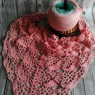 Шали, бактусы крючком.