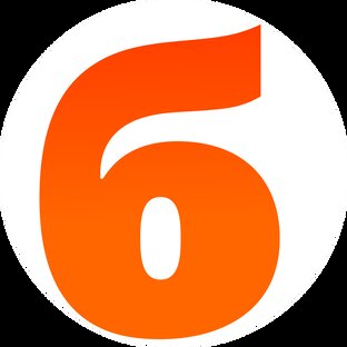 number 6 orange