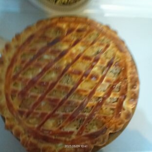 Пирог с творогом и с яблоком