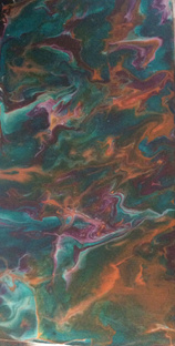 Жидкий акрил. Подлинник. Северное сияние.