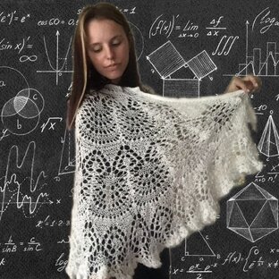 Шаль веерочки