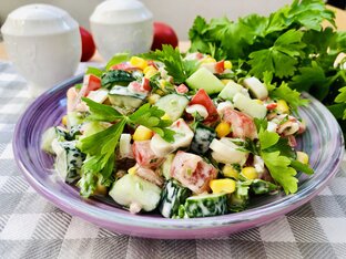 Салаты с КРАБОВЫМИ ПАЛОЧКАМИ.