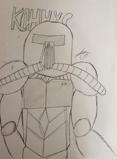 Альфа-зарисовка Экзо костюма в игре КОННУС