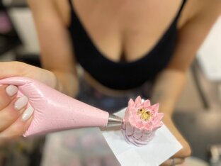 Хризантемы из зефира