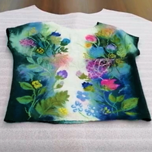 Валяная блуза "ЗАРОСЛИ"