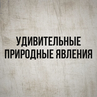 Удивительные и необычные природные явления