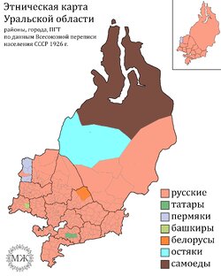 Карты Уральской области 1926