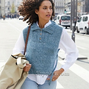 Модные безрукавки спицами: схемы и описания для женщин