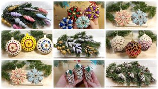 Новогодние игрушки своими руками из проволоки и бусин DIY/ Нandmade сhristmas decorations