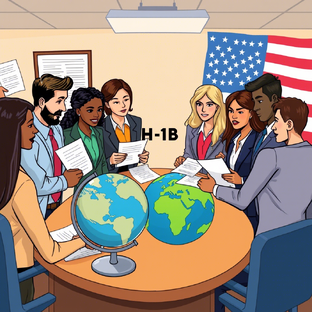 H-1B — временная рабочая виза США для высококвалифицированных специалистов.