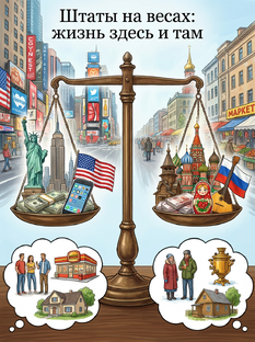 Штаты на весах: жизнь здесь и там