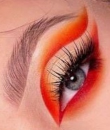 Оранжевые тени