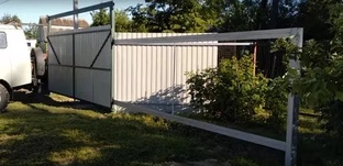 Подвесные, откатные ворота. Заборы.