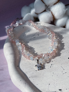 Сверкающее колье из опалита и алмазного стекла