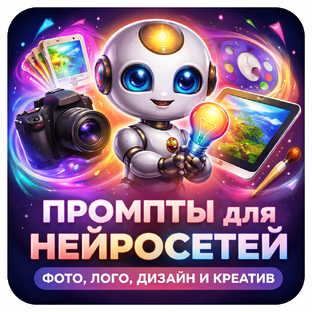 Промпты для нейросетей: фото, лого, дизайн и креатив.
