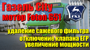 Газель City с новым мотором Foton G51: удаление сажевого фильтра и клапана ЕГР