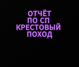 Отчёт по СП Крестовый поход 