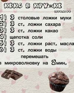 ребят нашла рецепт кекс в кружке 