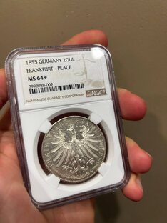 Два гульдена Франкфурта-на-Майне 1855 года