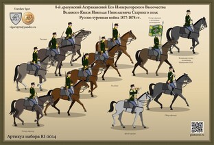 Командиры 8-го драгунского Астраханского полка.