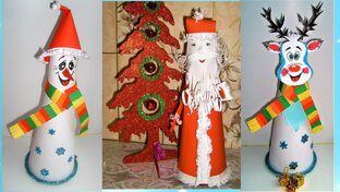 Декор бутылок для Новогоднего стола.