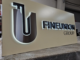 Вывеска из нержавеющей стали  