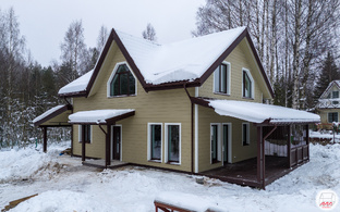 Керро 4 – двухэтажный дом 8.1*10.7  из газобетона на УШП