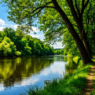 Тенистая река.