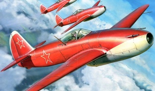 Стендовая модель самолёта ЯК-15 М1:144