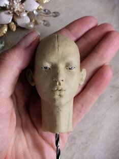 лепка головы из пластилина