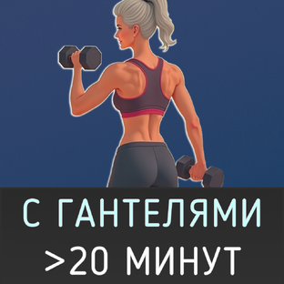Тренировки с гантелями (>20 минут)