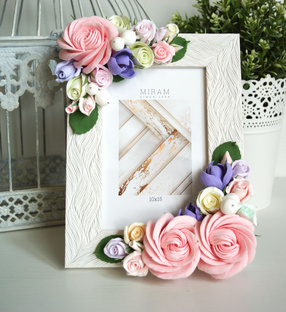 Рамки для фото с цветами ручной работы